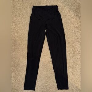 Aerie Black Cross Over High-Waisted Leggings